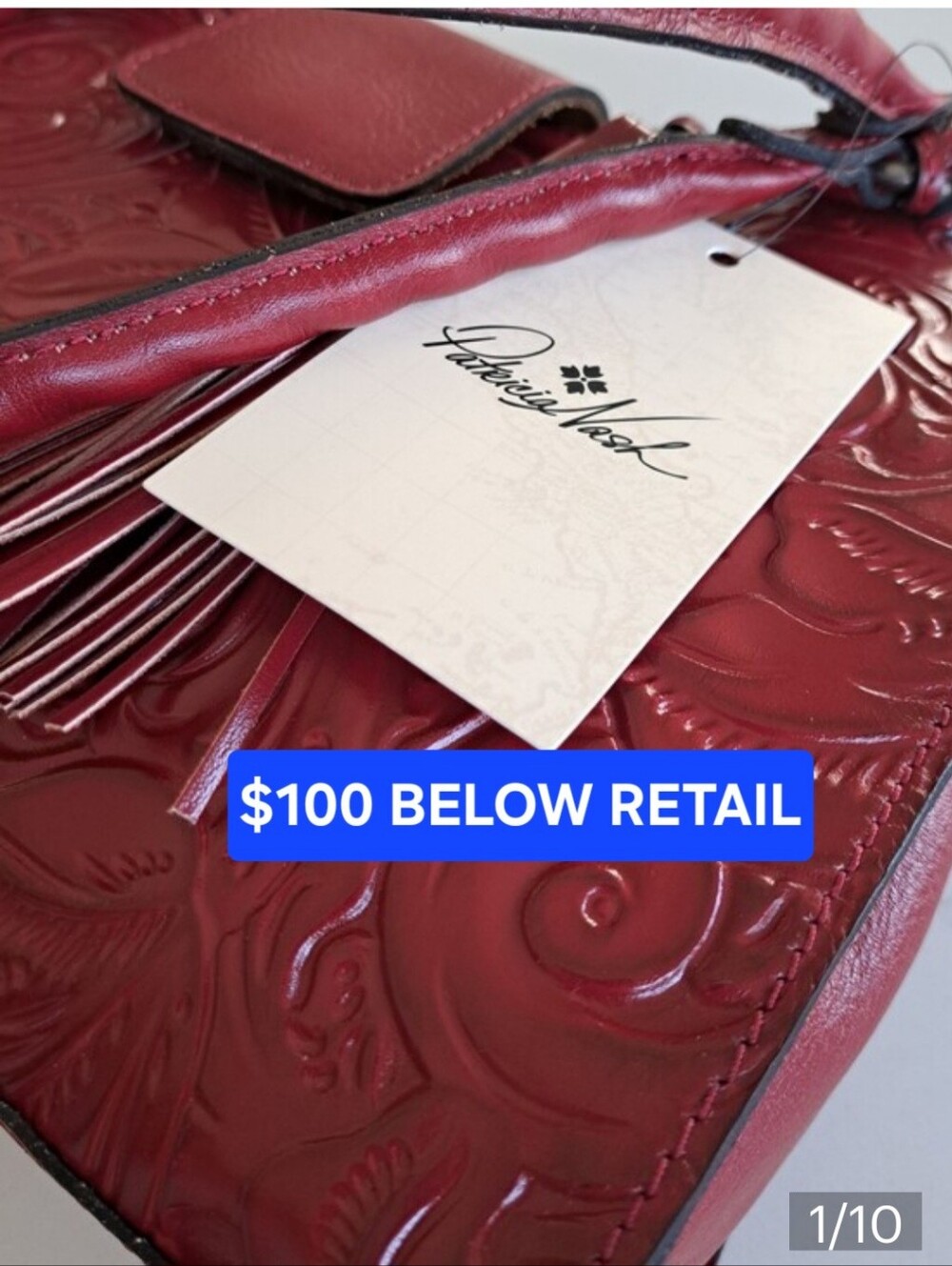 Patricia Nash Gorgeous Burgundy Bag NWT